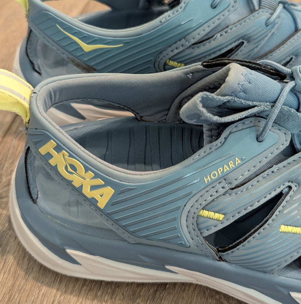Hoka One One women Hopara 7.5 Blue Trail Hiking Sandals Water - Picture 5 of 10